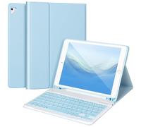 APHBZGE for iPad 6/5th Generation Case with Keyboard 2018/2017,Detachable Bluetooth Keyboard case for iPad Air 2/1,iPad Keyboard Case 9.7 inch with Pencil Holder,Square Keycaps,Blue