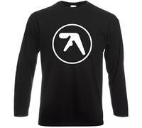Aphex Twin Long Sleeve T-Shirt Men's Funny Dance Rave Music Electronicas Tee Top(Black, L)