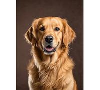 Aphila Golden Retriever Diamond Art 5D Diamond Painting DIY Kits Full Round Drill Beads by Number Stitch Handmade Arts and Crafts for Living Room Home Wall Decor 12x16 inch / 30x40cm