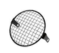 Aphkqost Headlight Grille Guard Cover 7 Inch Motorcycle Universal Headlight Grill Cover Retro Vintage Headlamp Protector Guard Side Mount(Type B)