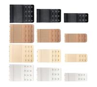 Aphlos 12 Pack Flexible Bra Extender Strap 2/3/4 Hooks Adjustable Bra Strap