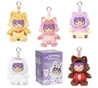 Aphmau Mystery Vinyl Plush Bag Charms - 6" Collectible Cat Keychain Plush - Unicorn, Donut, Strawberry, Cheeseburger & Soda Cats, One Supplied, Styles May Vary