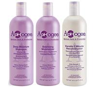 Aphogee Deep Moisture Shampoo, Balance Moisture Conditioner & Keratin 2-in-1 Reconstructor - 473ml Each