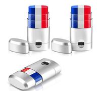 Aphohome 3 Pcs Red White And Blue Eye Black Sticks, World Cup Flag Face Paint, Blendable Sports Eye Paint, Compatible For 4th Of July Accessories And Football Face Makeup (America)
