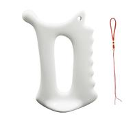 Aphohome Professional Ceramic Gua Sha Tool for Face and Body - Large 6in/15cm Facial Massage Device for Lymphatic Drainage, Jaw Lifting, Muscle Relief, Home Spa Self Care, White