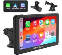 APHQUA 7 Inch Wireless Car Stereo with Apple Carplay and Android Auto,Portable Touch Screen GPS Navigation for Car,Car Audio Receivers with Bluetooth,Airplay,AUX,Screen for All Vehicles