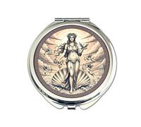 Aphrodite Compact Mirror - Greek Goddess of Love & Beauty | Mount Olympus Mythology Design | 60mm Pocket Mirror | Gift for Mythology Lovers, Classic Art Fans & Goddess Admirers | All Gods Available