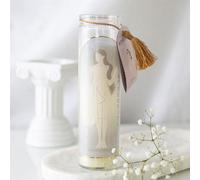 Aphrodite Goddess Tube Candle With Rose Quartz Crystals