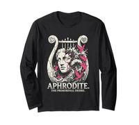 Aphrodite Gr oddess Statue Primordial Desire Doves Long Sleeve T-Shirt