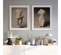 Aphrodite Greek Mythology Sculpture Poster 2 Pieces Canvas Print Ancient Greece Statue Photography Painting Bedroom Wall Art Decoration 60Cmx80Cmx2Pcs No Frame