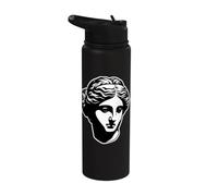 Aphrodite Venus Gr oddess Statue Blackwork Stainless Steel Insulated Water Bottle