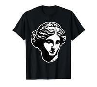 Aphrodite Venus Gr oddess Statue Blackwork Value Graphic T-Shirt, Men, Black, M