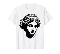 Aphrodite Venus Gr oddess Statue Blackwork Value Graphic T-Shirt, Men, White, S