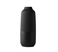 Aphse Black Ceramic Vase, 8 Inch, Minimalist, Geometric, Table Top, Living Room Decor