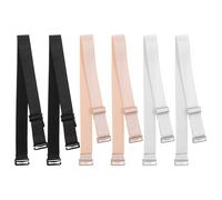 Aphumedc 3 Pairs Bra Straps Replacement - 18mm Adjustable Bras Strap for Women, Multi-Functional Dress Strap for Strapless Dress, Elastic Bra Straps Holder from Slipping(Black Skin White)
