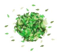 Aphumedc 300Pcs Leaf Beads, Green Acrylic Leaves Pendant Charms Leaf Spacer Beads with 2mm Hole Tiny Green Leafs Bead Caps for Jewelry Making DIY Crafts Jewelry Making Earring Necklace Anklet