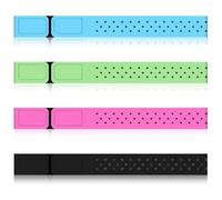 Aphumedc 4 Pcs Soft Visible Replacement Heart Rate Monitor Band, 14. 2 x 0. 8 Inch Adjustable Armband Strap Compatible with Orange Theory Fitness (Black, Blue, Green, Rose Red)