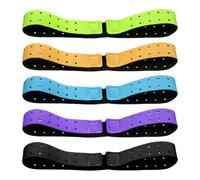 Aphumedc 5 Pcs Soft Visible Replacement Heart Rate Monitor Band, 14. 2 x 0. 8 Inch Adjustable Armband Strap Compatible with Orange Theory Fitness (Fluorescent Green, Blue, Orange, Purple, Black)