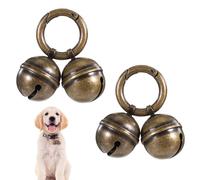 Aphumedc Dog Bells for Pet Tracking 2 Pack Extra Loud Dog and Cat Bells Copper Collar Charms Pendant Pet Tracker for Save Birds & Wildlife Know Where Your Pets - Bronze
