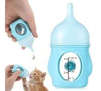 Aphumedc Kitten Bottle for Nursing, Miracle Nipple for Kittens Puppy Kitten Milk Replacement, Silicone Kitten Feeding Bottle for Pregnant Cat Essentials (Blue)