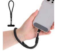 Aphumedc Universal Cell Phone Multifuctional Patch Lanyards Hand Wrist Strap Lanyard Adjustable Nylon Hand Wrist Straps Detachable Anti-Loss Phone Chain for Women and Men - Black