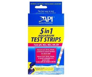 API 5 IN 1 AQUARIUM TROPICAL FISH TANK 25 TEST DIP STRIPS