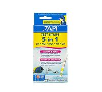 API 5-in-1 Test Strips for Freshwater and Saltwater Aquariums, 25-Count Box