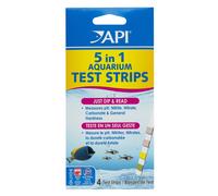 API 5-in-1 Test Strips for Freshwater and Saltwater Aquariums, 4-Count Box