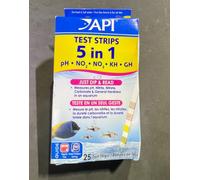 API 5 in 1 Test Strips Kit Aquarium PH Nitrate Nitrite GH KH 25pcs