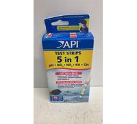 API 5-IN-1 TEST STRIPS Freshwater and Saltwater Aquarium Test Strips 25-Count Box