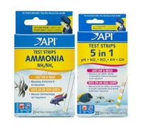 API Aquarium Test Kit Bundle 5-in-1 + Ammonia 25 Strips pH Nitrite Nitrate GH KH