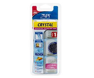 API CRYSTAL Aquarium Filtration Media Cartridges for Superclean 40 Internal Filter, Size 1, Pack of 6