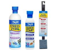 API Deep Clean Aquarium Care Bundle - Stress Zyme Quick Start + Algae Scraper