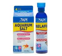API Fish Treatment Remedy & Aquarium Salt Bundle Melafix 237ml + Salt 454g