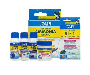 API Perfect Start Aquarium Kit 84N with 5in1 and Ammonia Test Strips Bundle