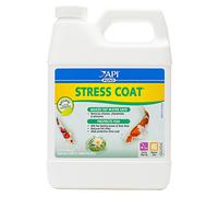 API POND STRESS COAT (946 ml) Pond Water Conditioner - Quickly Makes Tap Water Safe for Fish & Plants - Up to 14,535 Litres - Removes Chlorine, Ammonia & More - Natural Aloe Vera