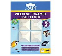 API WEEKEND PYRAMID FISH FEEDER 3-Day Automatic Fish Feeder 35-Gram 4-Count Pack,White