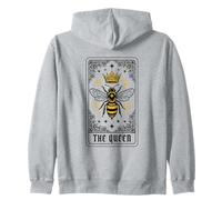 Apiary Beekeeping Honey Bee Keeping Keeper Queen Tarot Card Zip Hoodie