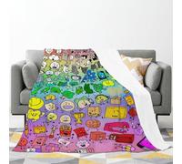 Apiawa Bf-Di Throw Blanket Anime Game Blanket Cartoon Character Collages Blanket Soft Cozy Flannel Plush Warm Personalized Bedding for Couch Bedroom Sofa Office Car Teen Girl Boys Gift 50x40 Inch