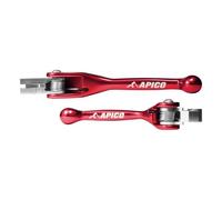 Apico Set Of Flexi Levers For Kawasaki/Suzuki KX65/85/100 2002-2023, KX 125/250 2000-2008, RMZ250 2007-2023, RMZ450 2005-2023 Red