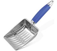 Apidgrowth Cat Litter Scoop - Stainless Steel Medium Cat Litter Scoop-Sturdy Mesh Scooper - Mesh Shovel-Easy to Clean - Suitable for Cat Litter Box -Navy Blue