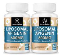 Apigenin 600mg, Optimal Dose Liposomal Apigenin Softgels for Sleep, Relaxation & Mood, Powerful Flavonoid, with Fisetin, Quercetin and Theaflavins (60 Count (Pack of 2))