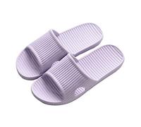 APIKA Women and Men Anti-Slip Slip-on Slippers Indoor Use Outdoor Use Bath Sandal Soft Foam Sole Pool Shoes House Home Slide, PurpleLight Purple, 5/5.5 UK