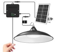 APILAB Solar Light for Shed Indoor Outdoor 2000LM Daytime Running Light with Pull Cord Twilight to Dawn 3 Lighting Modes Solar Lights Indoor IP65 Waterproof for Barn