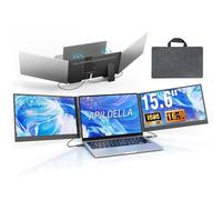 APILDELLA 15.6" Triple Laptop Screen Extender, 1080P FHD Portable Dual Monitor Laptop USB C HDMI Monitor Extension Plug-Play Triple Display for