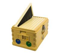 Apimaye Insulated 7 Frame NUC Assembled Deep Super Langstroth Sized Super for Bee Hives and Assembled Plastic Core Frames with Premier Double Wax Coated Foundations (Tan) FBA