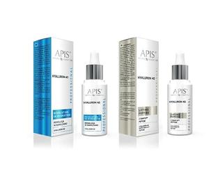 APIS HYALURON 4D Set: Hyaluronic Acid Serum & SNAP-8 Peptides - Intensive Moisturiser and Anti-Ageing, 2 x 30 ml