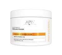 APIS Natural Cosmetics Adeno-C Flash Glow Enzymatic Peeling Powder with Vitamin C 5%, Professional Brightening Exfoliant, 150g