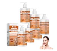 Apisderm Bee Advanced Bee Venom Firming Cream, Moisturizing & Lifting, Skin Firming & Tightening Lotion, Wrinkle Removal To Restore Elasticity, Natural Bee Venom Cream For All Skin Types (6pcs)