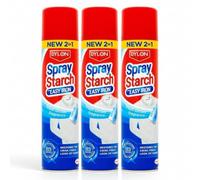 APISHED Starch Spray for Ironing, 2 in 1 3x300ml - Easy Iron Laundry Spray, Crisp Fresh Clothes, Strengthens Fabrics, Reduces Creases, Restores Shape & Adds Long-Lasting Freshness